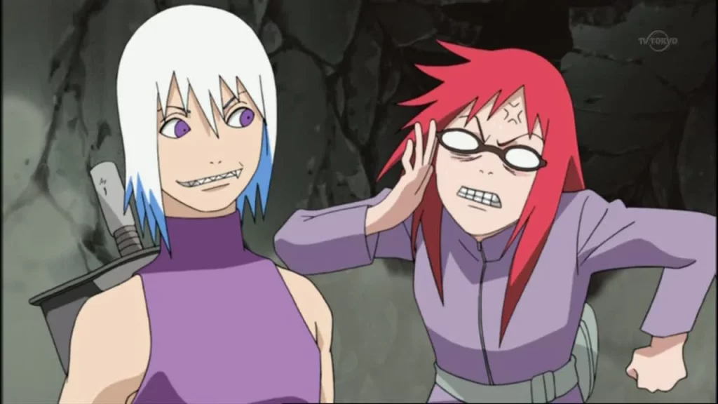 Karin wants to fight against Suigetsu.