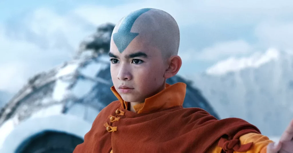 Gordon Cormier, as the reluctant Avatar Aang