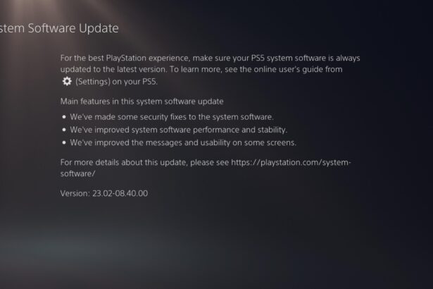 PS5 Firmware Update